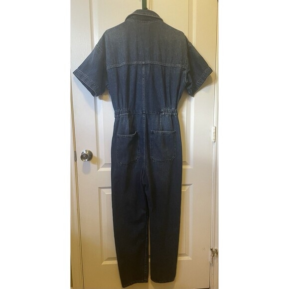 Free People We The Free Marci Denim Jumpsuit Coveralls Sz. Large - Picture 3 of 12